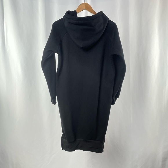 NUTEXROL Long Fleece Hooded Sweatshirt Dressing Black Size Small - Picture 4 of 8